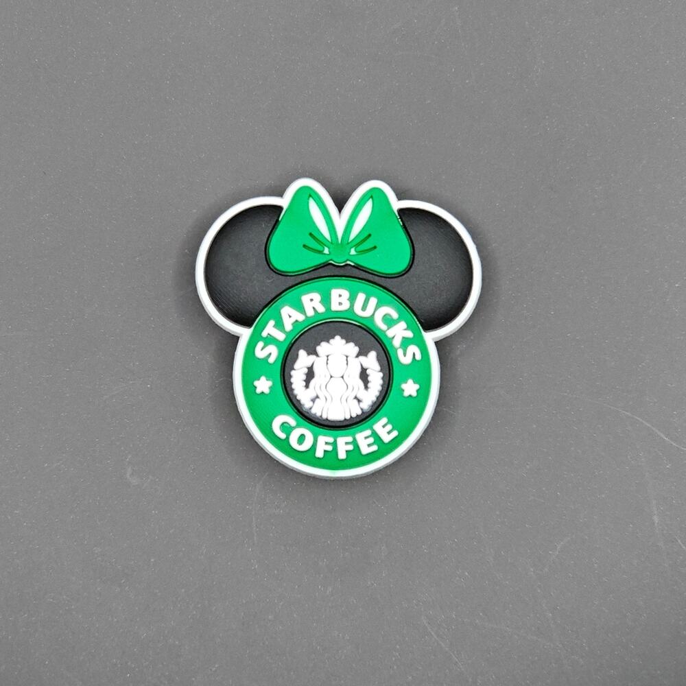(5/$15) Disney Minnie Starbucks Croc Charm